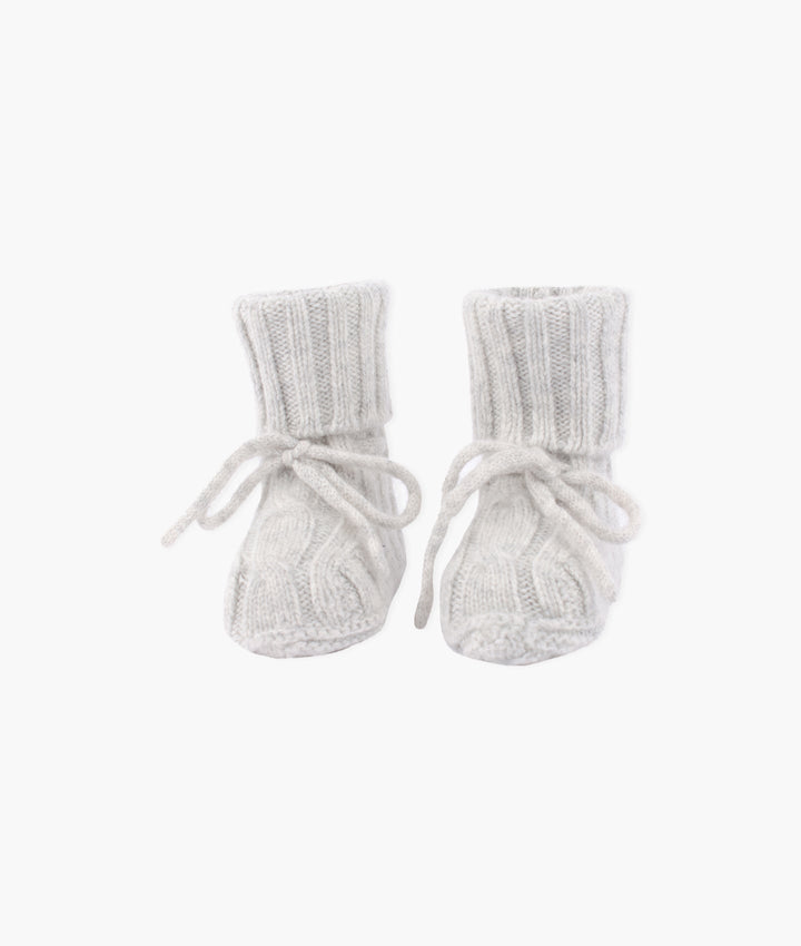 Cable Knit Cashmere Footies