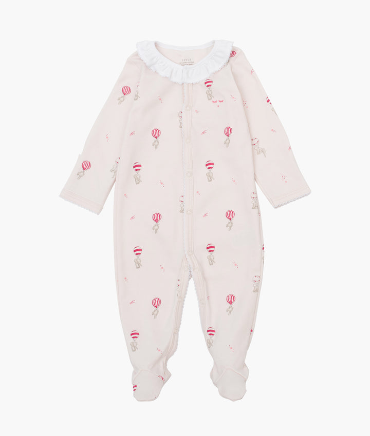 Elephants Ruffled Simplicity Footie