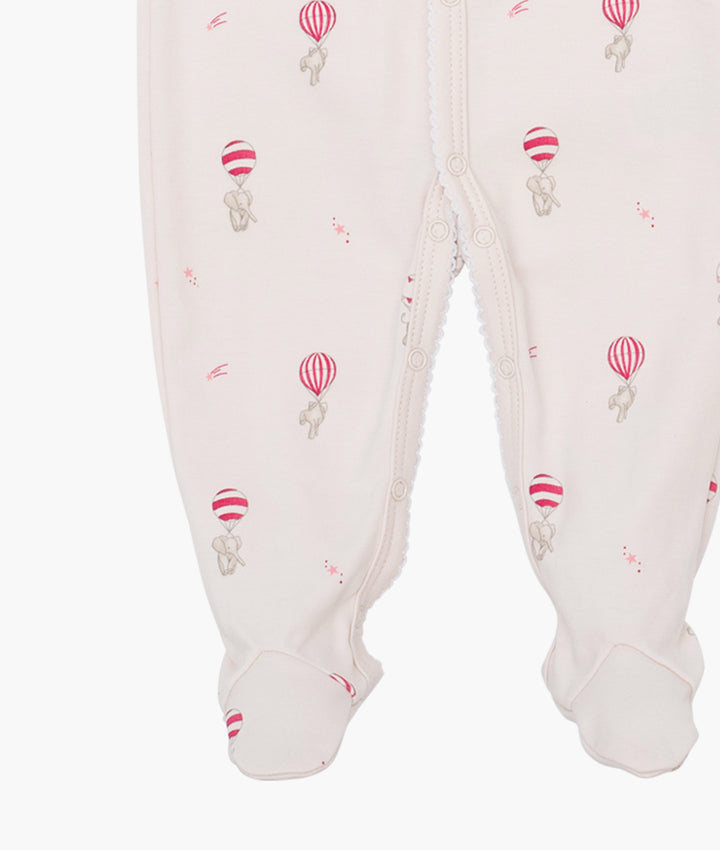 Elephants Ruffled Simplicity Footie