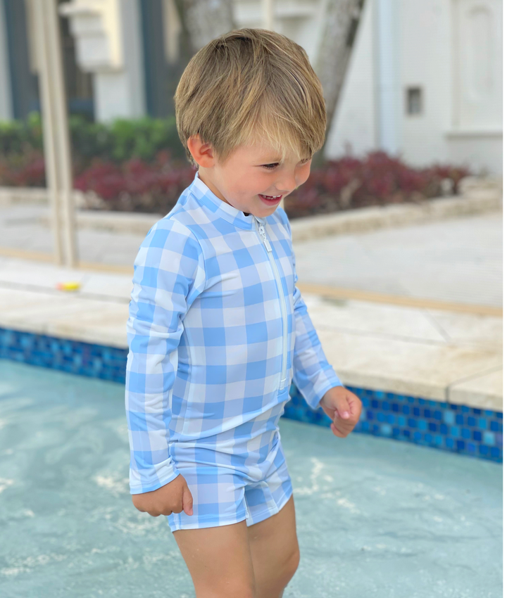 Checks Sam Long Sleeve Swimsuit