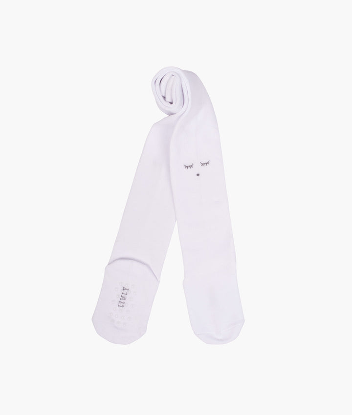 White Classic Sleeping Cutie Tights
