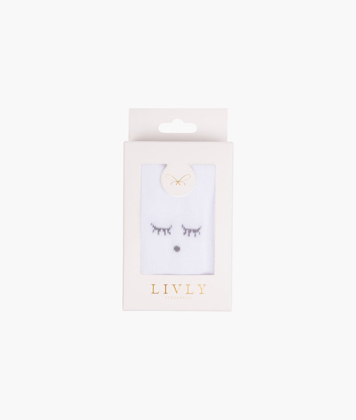 White Classic Sleeping Cutie Tights