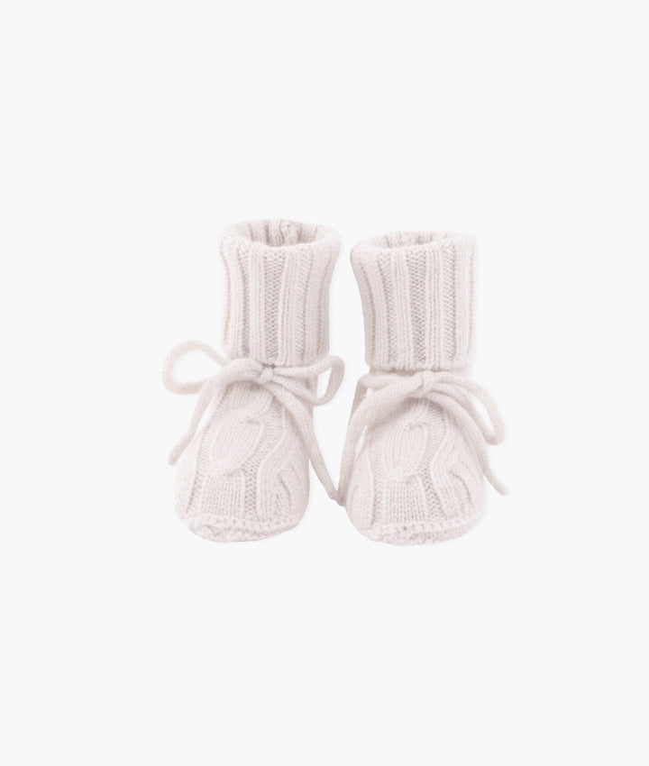 Cable Knit Cashmere Footies