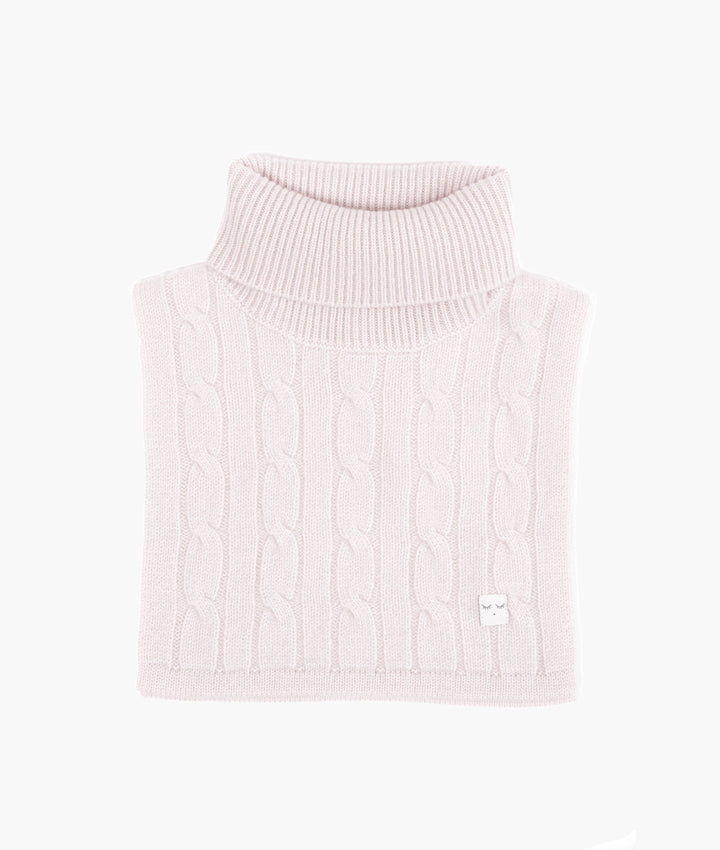 Mauve Cable Knit Cashmere Scarf